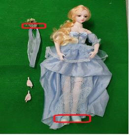 납과 카드뮴이 기준치를 초과해 검출된 모 회사의 구체관절 인형 <국가기술표준원 제공>